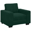 Sofa 3 dalių sofos komplektas su pagalvėlėmis, tamsiai žalias, aksomas