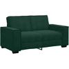 Sofa 3 dalių sofos komplektas su pagalvėlėmis, tamsiai žalias, aksomas