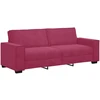 Sofa 3 dalių sofos komplektas su pagalvėlėmis, vyno raudonumo aksomas