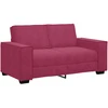 Sofa 3 dalių sofos komplektas su pagalvėlėmis, vyno raudonumo aksomas
