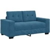 Sofa Sofos komplektas 3 vnt. Mėlyna Aksomas