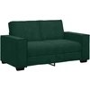 Sofa 3 dalių sofos komplektas su pagalvėlėmis, tamsiai žalias, aksomas