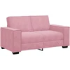 Sofa 3 dalių sofos komplektas su pagalvėlėmis, rožinis aksomas