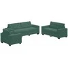 Sofa Sofos komplektas 3 vnt. Tamsiai žalia Aksomas