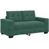 Sofa Sofos komplektas 3 vnt. Tamsiai žalia Aksomas