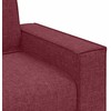 Sofa 3 pcs Vyno raudona 220 x 80 x 84 cm Lino mišinio audinys