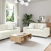 Sofa Sofos komplektas 3 pcs Kreminė 221 x 80 x 80 cm Aksomas