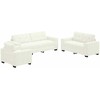 Sofa Sofos komplektas 3 pcs Kreminė 221 x 80 x 80 cm Aksomas