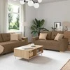 Sofa 3 pcs Ruda 221 x 80 x 80 cm Lino mišinio audinys