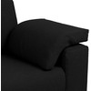 Sofa 3 vnt. Juoda Lino mišinio audinys