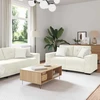 Sofa Sofos komplektas 3 vnt. Kreminė Aksomas