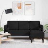 Sofa Sofos komplektas su pagalve Juoda Poliesteris
