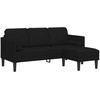 Sofa Sofos komplektas su pagalve Juoda Poliesteris
