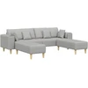 Sofa 3 vnt. Debesų pilka audinys