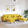 Sofa 3 vnt. Geltona Aksomas