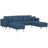 Sofa 3 vnt. Mėlyna audinys