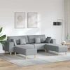 Sofa 3 vnt. Šviesiai pilka audinys