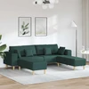 Sofa 3 vnt. Tamsiai žalia audinys