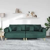 Sofa 3 vnt. Tamsiai žalia audinys