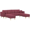 Sofa 3 vnt. Vyno raudona audinys