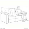 Sofa Balta 191 x 85 x 93 cm Dirbtinė oda