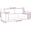 3-Vietis Sofa Taupe 220 cm audinys