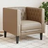 Sofa Chesterfield krėslas, kapučino spalvos, dirbtinė oda