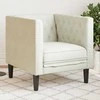 Sofa Chesterfield krėslas, kreminės spalvos, aksomas