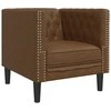 Sofa Chesterfield krėslas, rudos spalvos, dirbtinė versta oda
