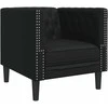 Sofa Chesterfield sofos kėdė juoda dirbtinė oda
