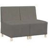 Modulinis sofa vienetas be rankų 2 pcs Šviesiai pilka