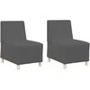 Modulinis sofa vienetas be rankų 2 pcs Tamsiai pilka