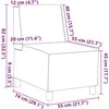 Modulinis sofa vienetas be rankų 2 pcs Tamsiai pilka