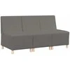 Modulinis sofa vienetas be rankų 3 pcs Šviesiai pilka