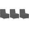 Modulinis sofa vienetas be rankų 3 pcs Tamsiai pilka