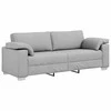 3-Vietis Sofa Debesų pilka 220 cm audinys