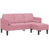 Sofa Sofos komplektas su pagalve Rožinė Poliesteris
