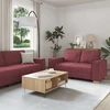 Sofa Dviejų dalių sofos komplektas su pagalvėlėmis, vyno raudonumo audinys