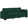 Sofa Dviejų dalių sofos komplektas su pagalvėlėmis, tamsiai žalias, aksomas