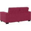 Sofa Dviejų dalių sofos komplektas su pagalvėlėmis, vyno raudonumo, aksomas