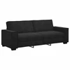 Sofa Dviejų dalių sofos komplektas su pagalvėlėmis, juodas aksomas