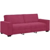 Sofa Dviejų dalių sofos komplektas su pagalvėlėmis, vyno raudonumo, aksomas