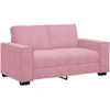 Sofa Dviejų dalių sofos komplektas su pagalvėlėmis, rožinis aksomas