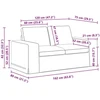 Sofa Juoda 162 x 80 x 82 cm Metalas