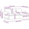 Sofa Juoda 215 x 138 x 80 cm Metalas