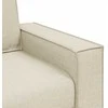 3-Vietis Sofa Smėlio 220 cm Lino mišinio audinys