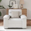 Sofa-kėdė, balta, 100x81x84 cm, dirbtinė oda