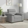 Sofa-kėdė, debesų pilka, 100x81x84 cm, audinys