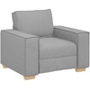 Sofa-kėdė, debesų pilka, 100x78x84 cm, audinys