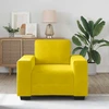 Sofa-kėdė, geltona, 100x77x82 cm, aksomas